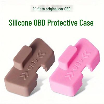 Universal Silicone OBD Interface Protective Cover - Dustproof, Waterproof, Anti-Leakage