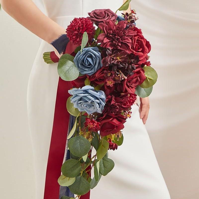 Simulation Water Drop Shaped Bridal Bouquet European Wedding Photo Props Wedding Fake Bouquet