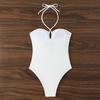 Traje de baño sexy de una pieza ajustado con cuello hueco