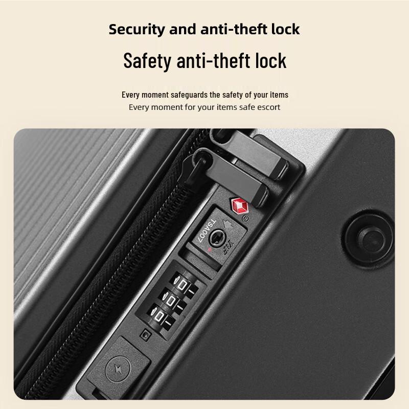 Aluminum Frame USB Charging Carry-on Luggage