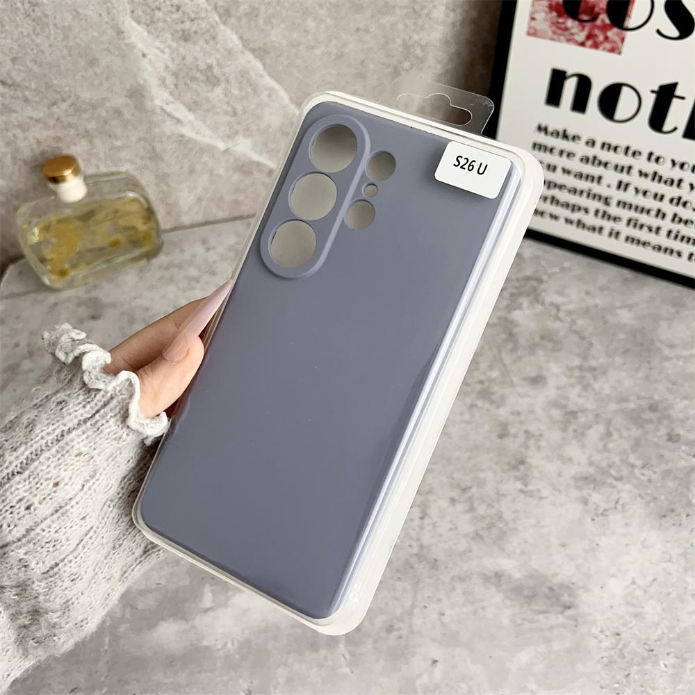 Luxury Original Liquid Silicone 1:1 Phone Case For Samsung Galaxy S23 FE S24 Plus S25 S26 Ultra Anti-drop Protect Cover with box