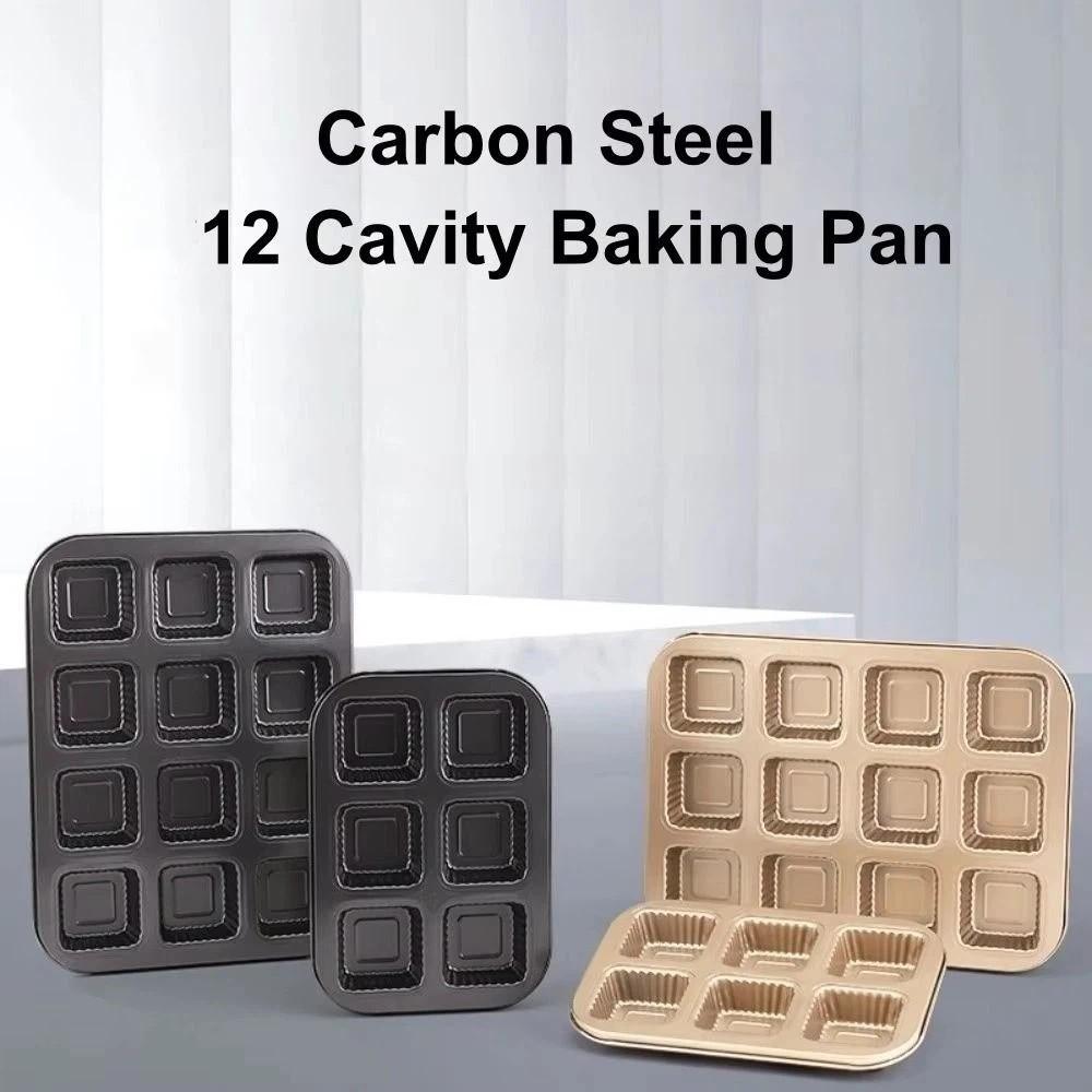 Mini moule à pain carré 12 cavités Moule à muffins carré Outils de pâtisserie maison