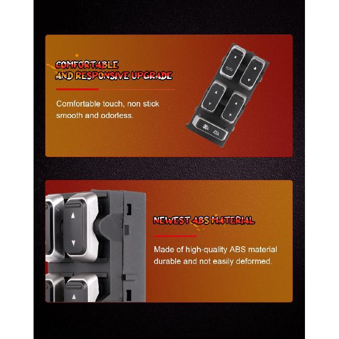 Power Window Switch for Lincoln Town Car 2003 2004 2005 2006 2007 2008 Power Window Regulator Switch Front Left Driver Side Switch Replace OE