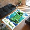Personalized Crystal Velvet Carpet Custom Name Text,Minecraft Anti Slip Area Rug For Home Decoration