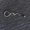 1pc Stainless Steel 16G Industrial S-Shaped Piercing Earring Stud Punk External Thread Ear Bridge Jewelry for Daily Party