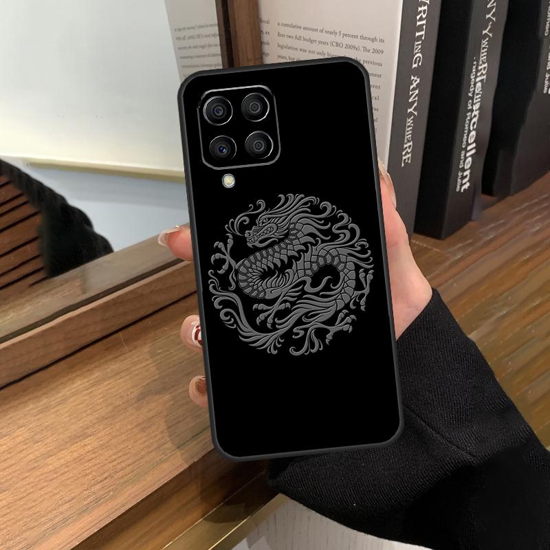 Chinese Style Crane Dragon Case For Samsung Galaxy M13 M53 M51 M31 M11 M14 M34 M54 M12 M32 M52 M16 M36 M56 M15 M35 M55