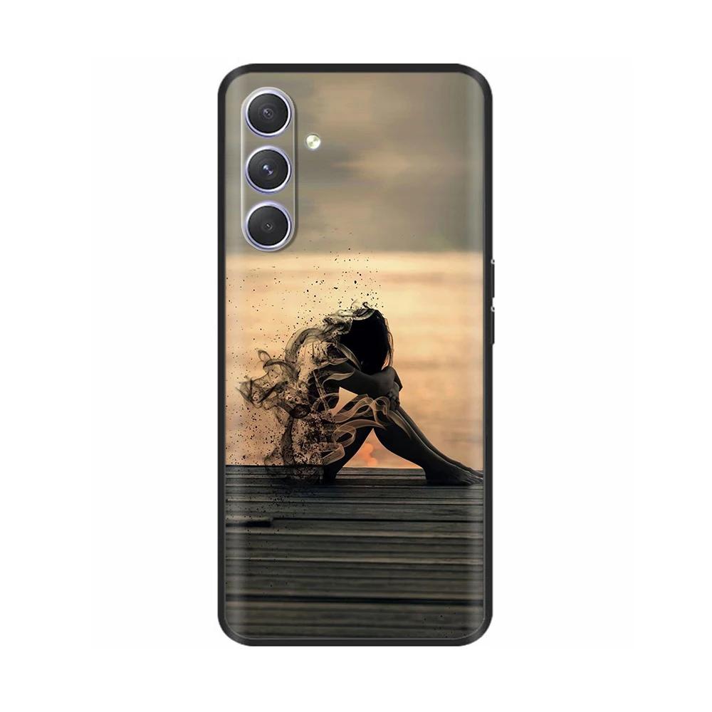 For Samsung Galaxy A34 Case 5G SM-A346B Soft Silicone TPU Phone Case For Samsung A54 5G Back Cover GalaxyA54 A 54 Bumper Para