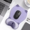 Silicone Mouse Pad Wrist Rest Cartoon Cat Cat-shaped Mouse Pad Cute Non-slip Mouse Pad  Office