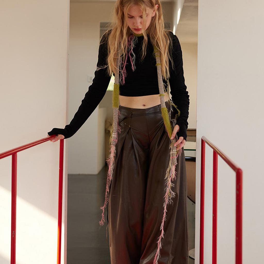 Furry Scarf for Women Long Skinny Belt Necktie Neck Scarf Y2K Girls Photo Props Long Neckerchief Skinny Scarf Necktie