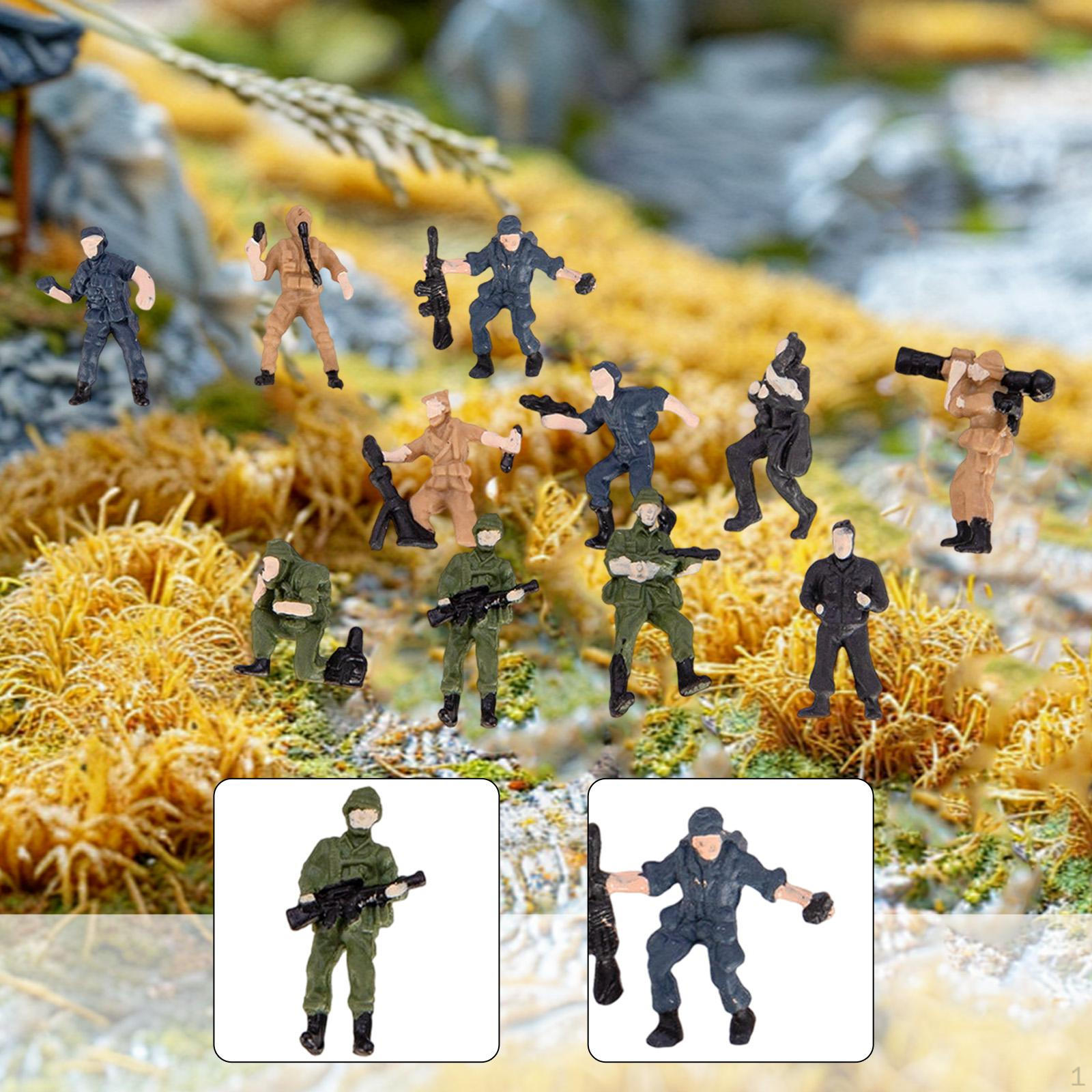 

11x Police People Figures Miniature Figurines for Building Table Centerpiece Style A