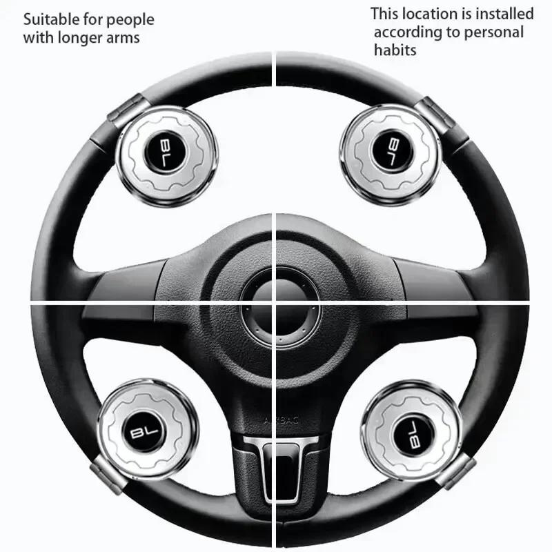 1pc Car Steering Wheel Booster Spinner Knob Labor Saving 360 Degree Rotation Ball Turning Spinner Knob Bearing Power Handle