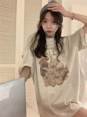 Oversize Hemd Streetwear Harajuku Damen Baumwolle Damenbekleidung y2k Oberteil Kurzarmhemd Mode Locker