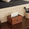 Vintage Wooden Tissue Box HomePaper Box Dining Table Decoration Tissue Case Kitchen Countertop Tissue Storage Napkin Boxes Gifts