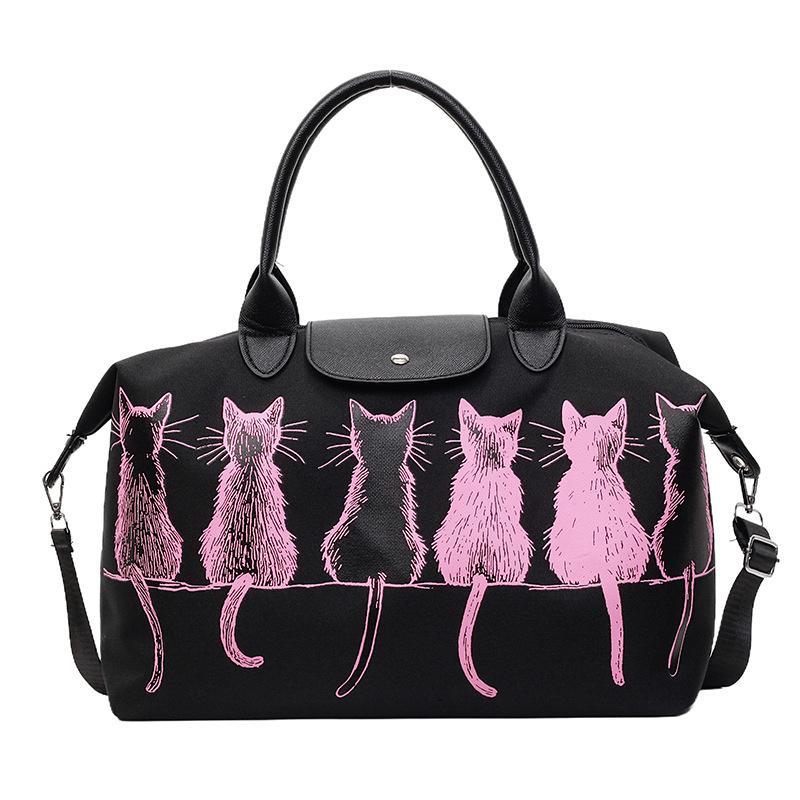 Women Crossbody Bag Shoulder Bag Cat Print Travel Cute Creative Student School Bag Travel Simple Fashion Travel Bag