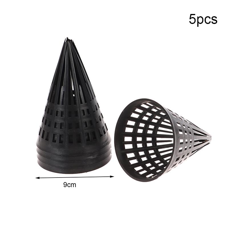 5Pcs Tapered Inlet Fishing Net Finless Eel Loach Trap Fishing Cage Lid Durable Plastic Tackle Cage Lid Black Fishing Accessories