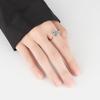 Original Design Rotate Crystal Butterfly Opening Rings for Women High Quality Silver Color Stainless Steel Finger Couple Jewelry