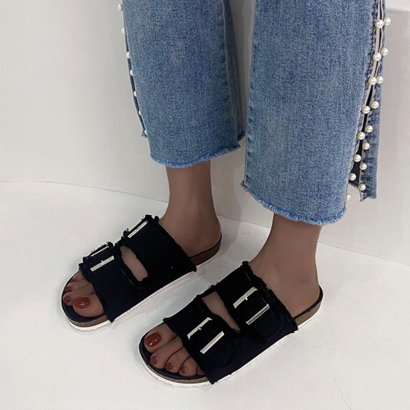 Fashion Summer Fashion Women's Slippers Women's Sandals Thick Sole Large Solid Color Slippers Banquet Party Beach Fashion Sandals