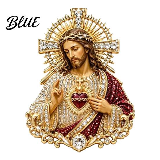 Christian Faith Pin Sacred Heart of Jesus Brooch Confirmation with Enamel Finish Religious Jewelry Gift for Women Men Devotional Keepsake Decoration