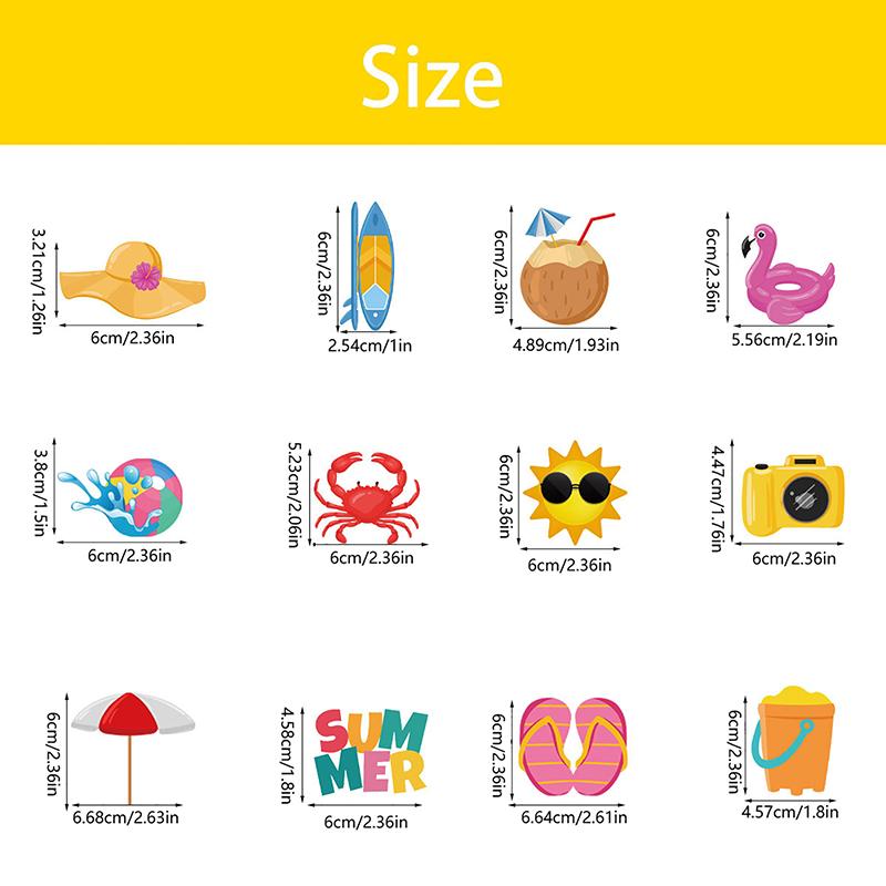 

12Pcs Summer Beach Themed Cupcake Decoration For Children S Birthday Parties Cake Decoration