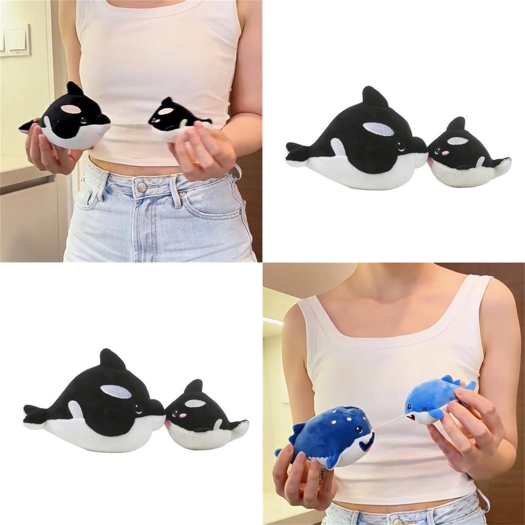 Kepelon Ocean Animal Plush Toy Cute Clown Fish Shark And Dolphin Stuffed Animals For Kids Vibrating And Huggable!