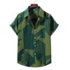 Mens Hawaiian Floral Short Sleeve Casual Shirts Loose Tops Tee Shirt
