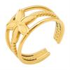 Neuer Offener Verstellbarer Ring Blatt Schlange Herz Echt Vergoldeter Edelstahl Ringe Für Frauen Männer Zubehör Mehrschichtiger Schmuck