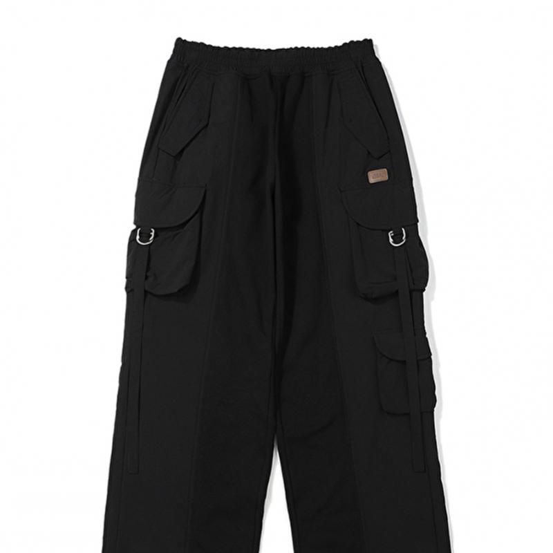 Woven Patch Bijo Cargo Pants  Black 