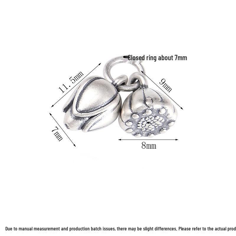 

Подвеска из стерлингового серебра 999 пробы Лотос и хурма Жуи для браслета DIY