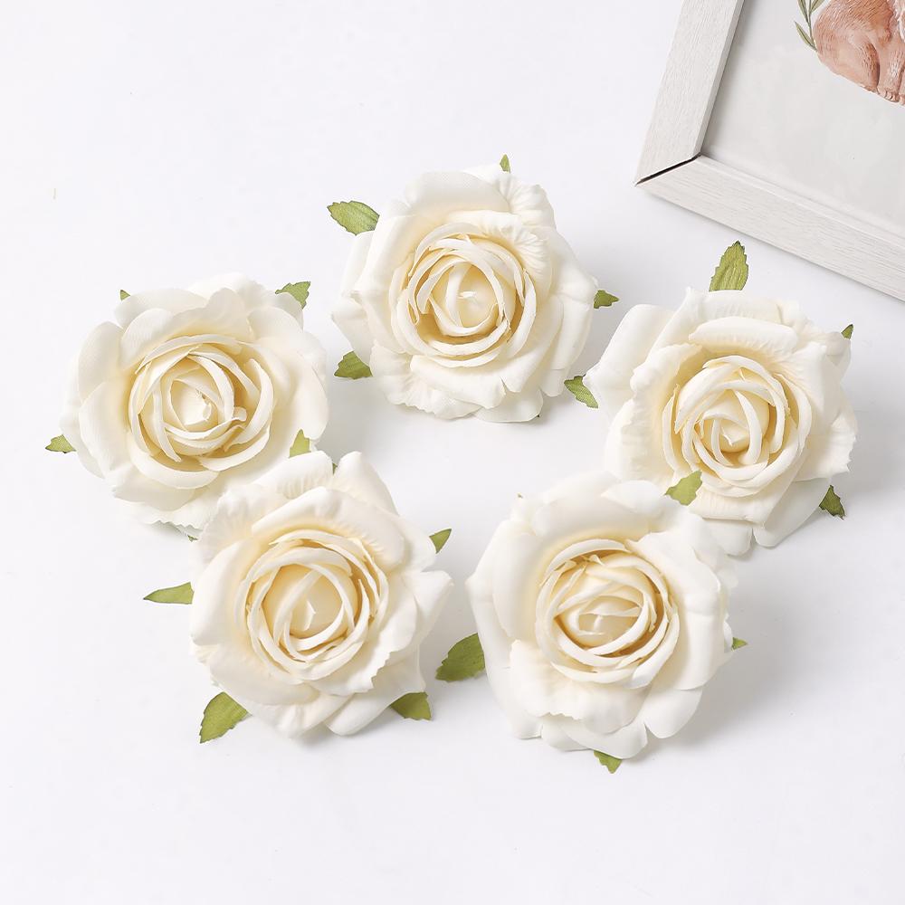 

5/10Pcs Rose Artificial Flower Silk Fake Flowers Home Decor Garden Wedding Party Decoration DIY Craft Garland Gift Accessories 5Pcs