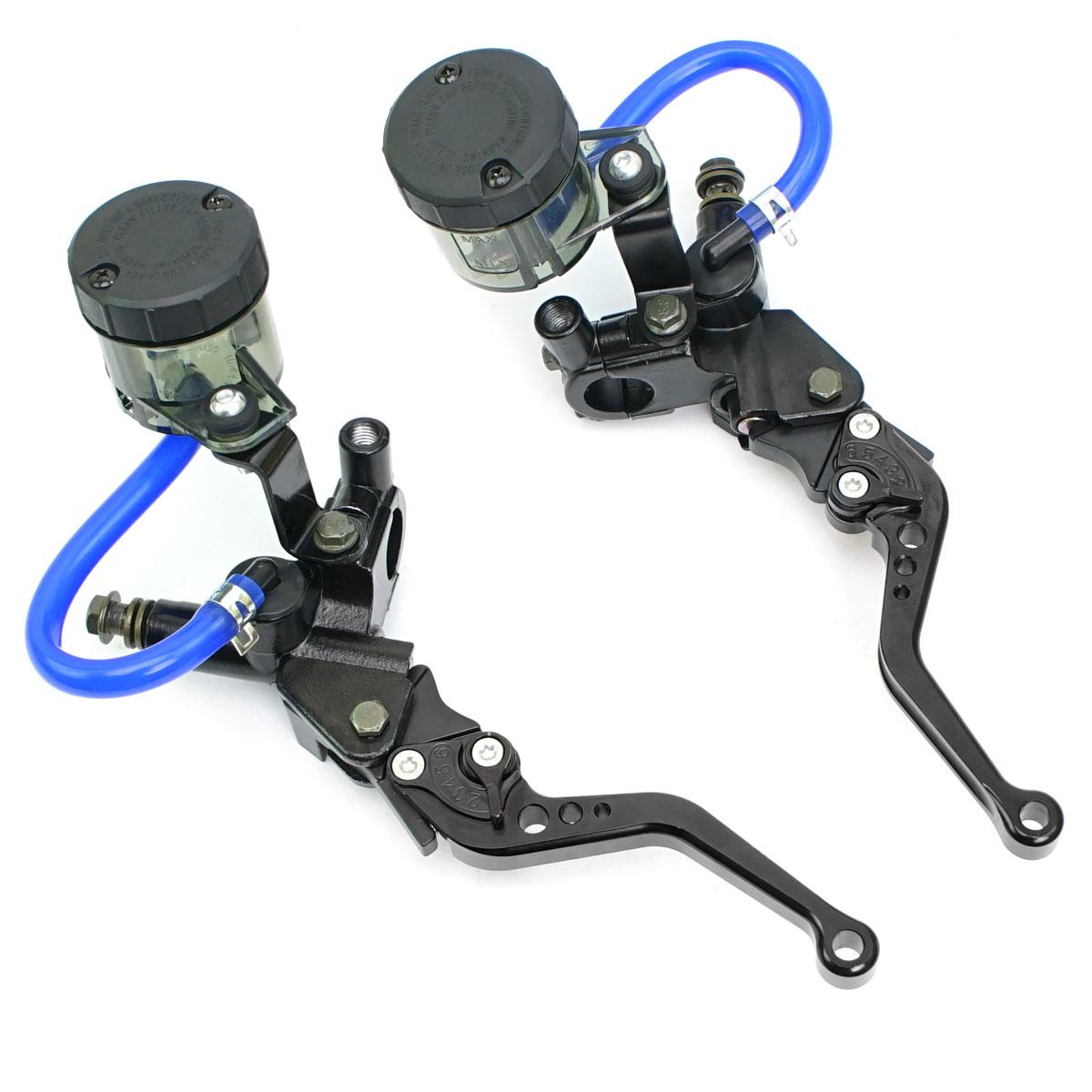 

22mm Motocycle Hydraulic Brake Motocross Brake Master Cylinder Clutch Lever Pump for Honda Yamaha Kawasaki Dirt Bike ATV Pitbike AA Black