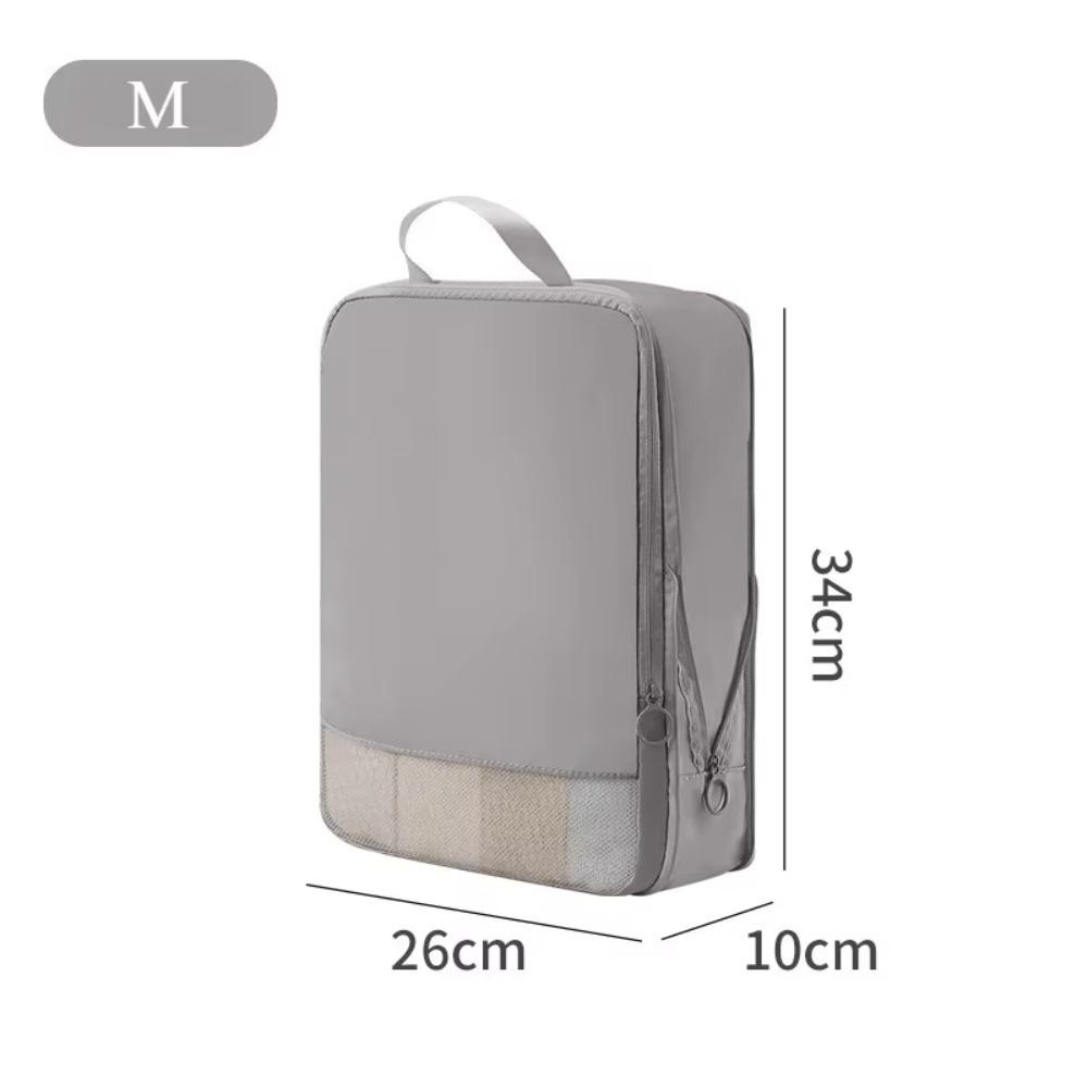 Space Saving Compression Storage Bag with Handle Portable Travel Clothes Sorting Bag Large Capacity Transparent Window