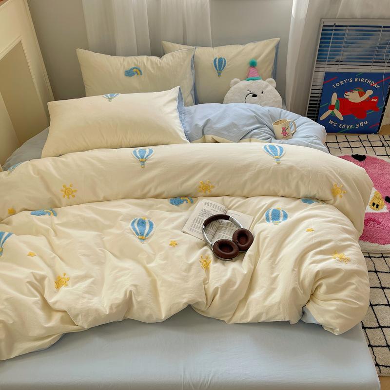 Small Fresh Bed Four-piece Set of Pure Cotton Bedding Quilt Cover Sheets