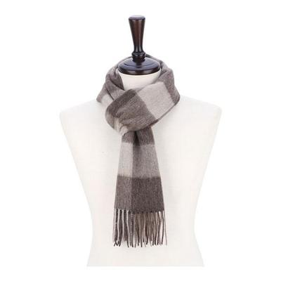 Believers Men's Wool Muffler Check Knit Neck Warmer BDRM046