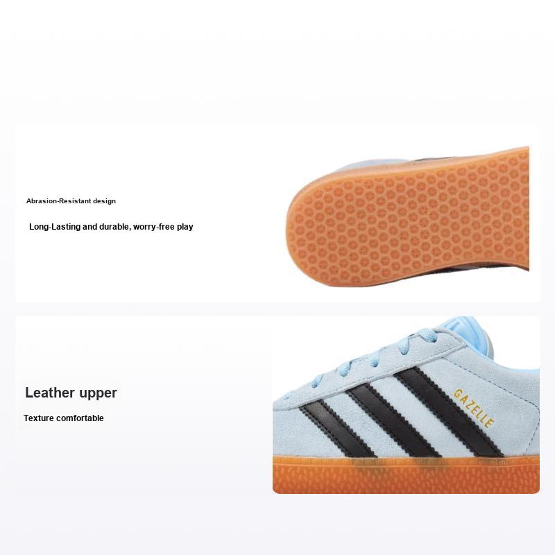 Adidas Gazelle J Clear Sky Black Solar Orange Kids Sneakers Blue Core-Black IG9151 36
