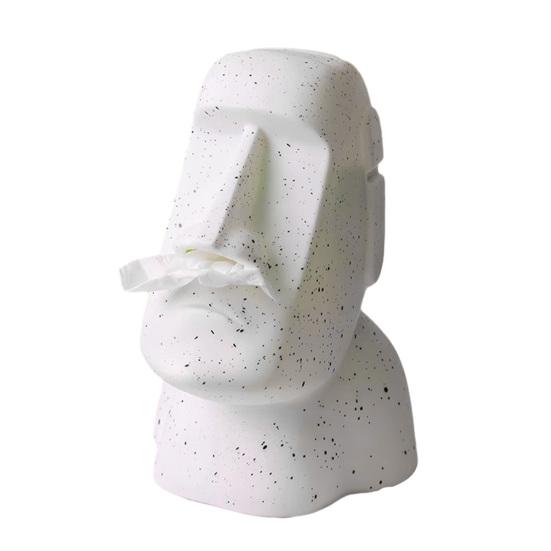 

Yousheng Moai Statue Tissue Holder Easter Island Statue Tissue Box Cover 3-in-1 Eyeglass Holder Headphone Stand Decorative Tissue Box Holder белый