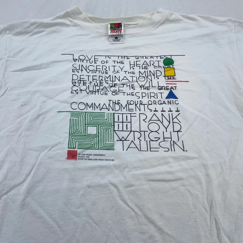 vtg 90s FRANK LLOYD WRIGHT TALIESIN T-Shirt M/L art design architecture