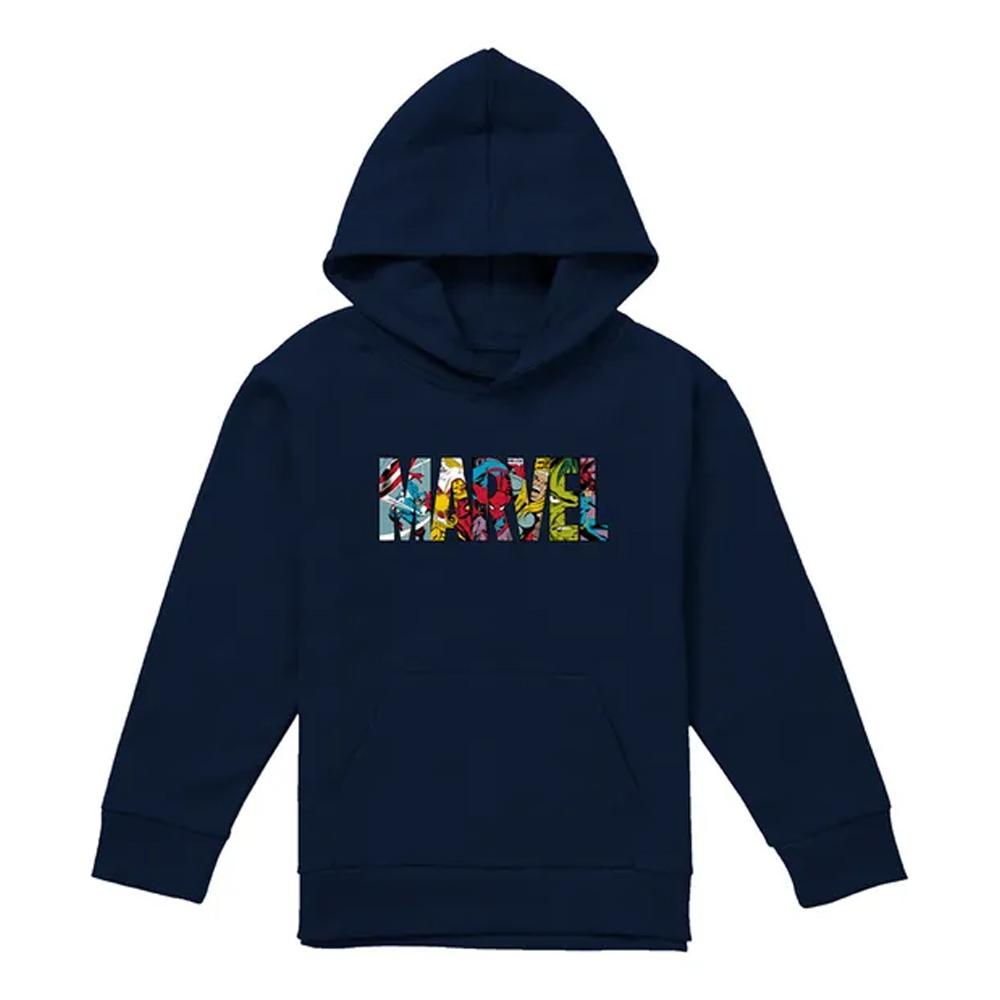 Marvel Childrens/Kids Characters Logo Hoodie