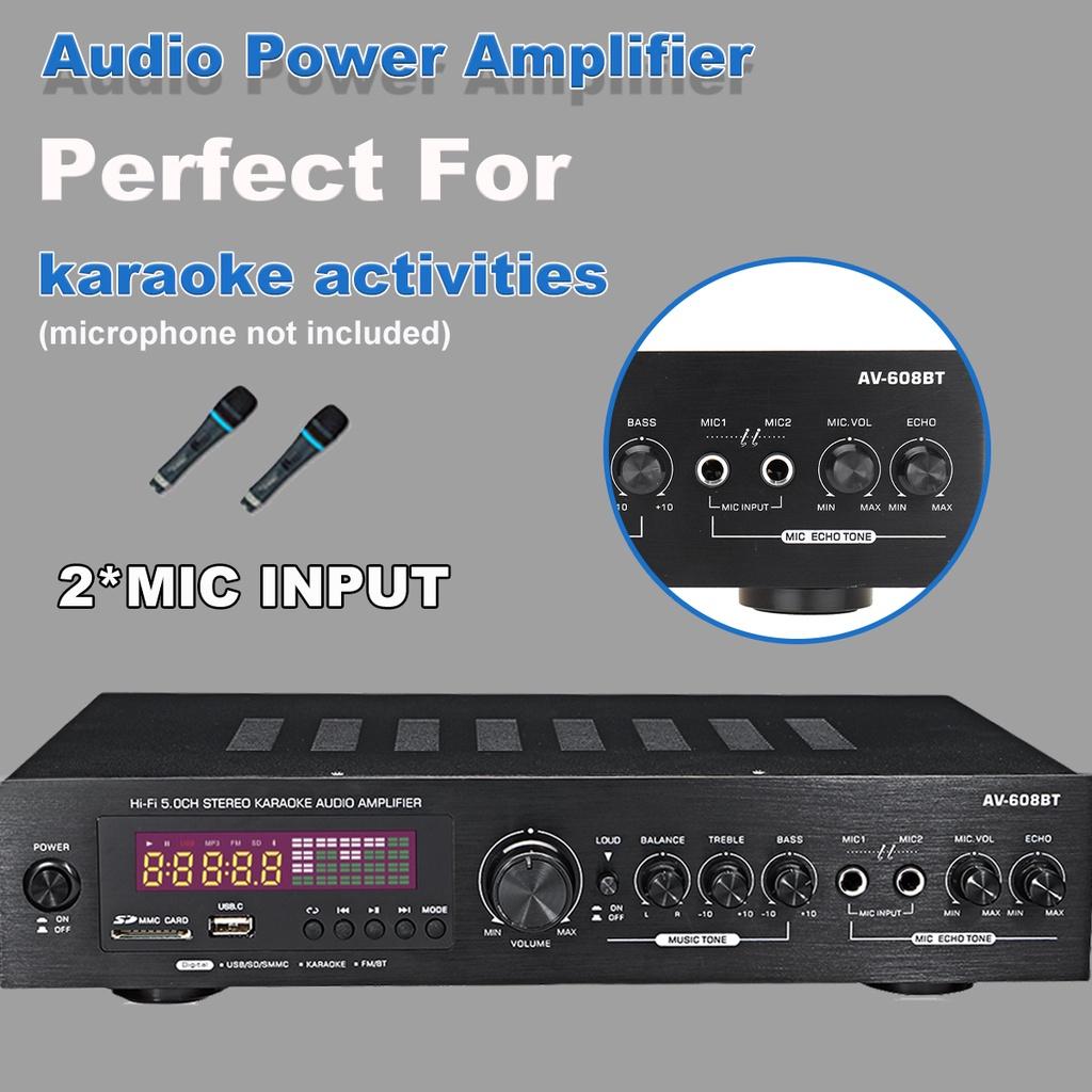 3000W Bluetooth5.0 Audio Power Amplifier Home Theater Amplificador Audio with Remote Control Support FM USB