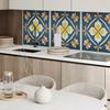 Self-Adhesive Vinyl Panel for Wall Decoration 100X50 Cm Floral Pattern with Symmetry