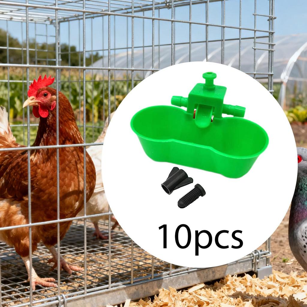 10Pcs Chicken Waterer Hanging Farm Tools Easy to Install Small Size Water Cups for Quail Chicks Poultry Supplies Backyard Goose