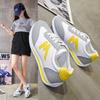 Spring  New Women's Casual Sports Shoes Breathable Lace Up Flat Shoes Lightweight and Comfortable Running Shoes