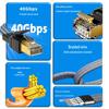 Category 8 Braided Flat Network Cable - CAT8, 40Gbps, 2000MHz, Shielded