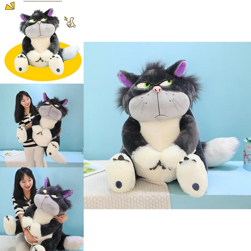 Lucife Cat Pp Cotton Stuffed Animal Toy In Grey For Decoration Gift And Display 30/45/60/80cm