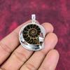 Ammonite Fossil 925 Solid Sterling Silver Pendant, Handmade Gemstone Jewelry Pendant For Memorial Day