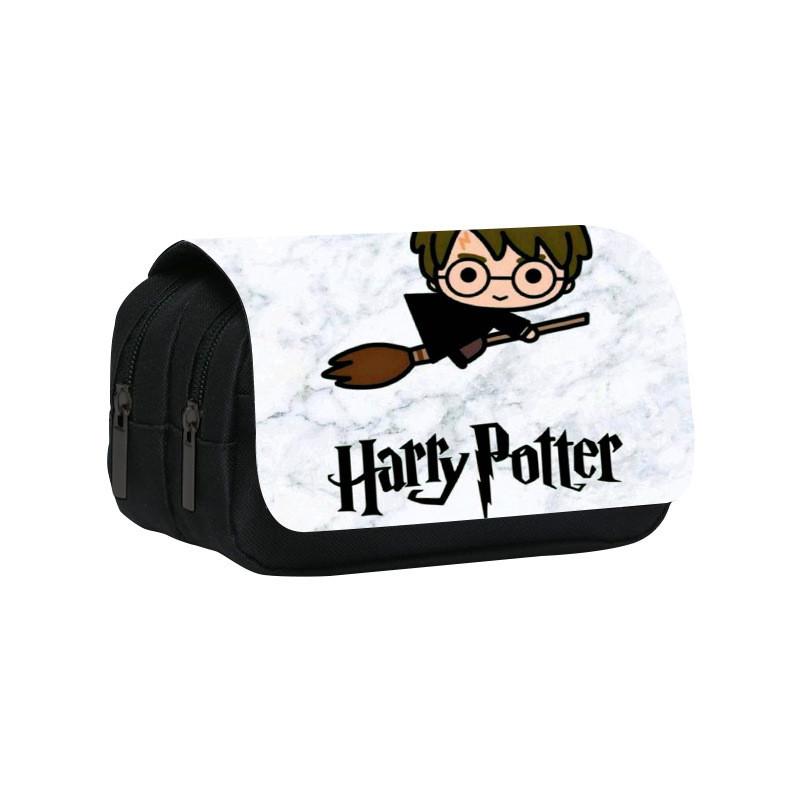 Harry Potter Pencil Case Cartoon Anime School Supplies Storage With Double Layer For Students