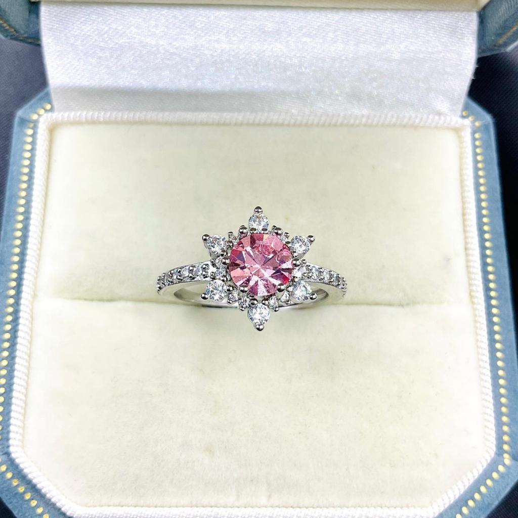 6.2mm Pointed Bottom Huazi Diamond-Inlay Ring Setting - Trendy Jewelry Style for DIY Fashion Rings