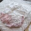 Sweet and Cute Briefs Front Cutout Careful Machine Ice Silk Underwear Lace Low-rise Women's Panties