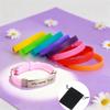 Maßgeschneidertes personalisiertes Namens-Telefon-ID-Symbol Silikonarmband Edelstahl verstellbares Armband Modeschmuck Geschenk