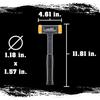 Rohmheld HALDER Shockless Recoilless Securial Hammer, Polyurethane (Yellow), 30x40mm Diameter, 3380.040