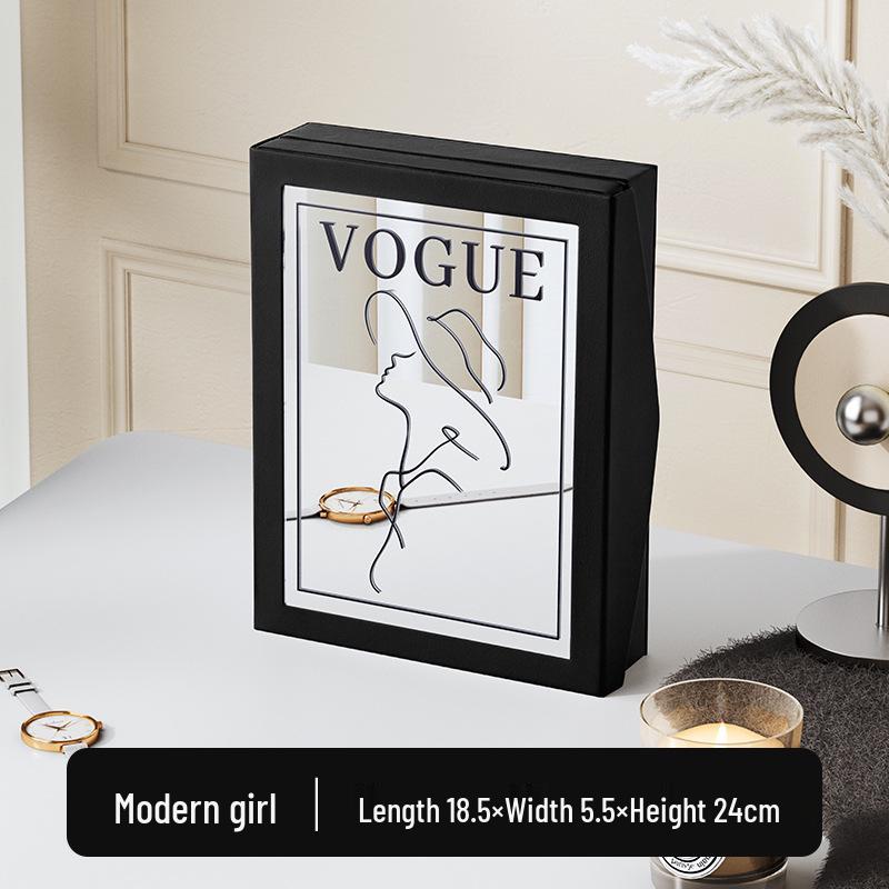 

Cross-Border Mirror Jewelry Box: Creative Storage for Rings, Watches, Earrings, and Necklaces 18.5*5.5*24cm
